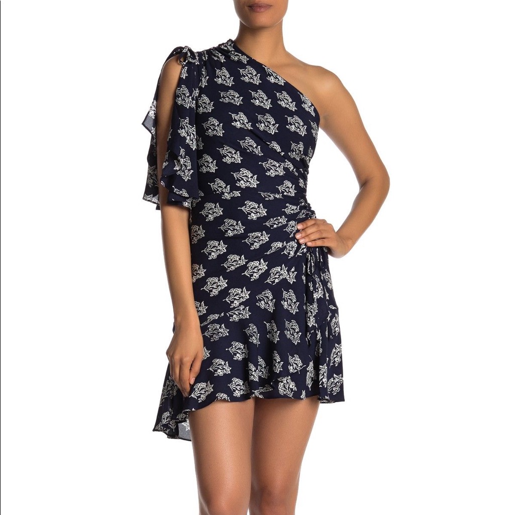 A.L.C. Misha One Shoulder Silk Dress (6)